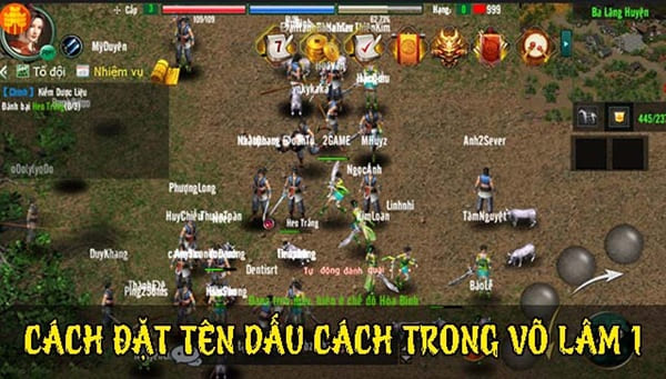 Cách đặt tên có dấu trong võ lâm 1
