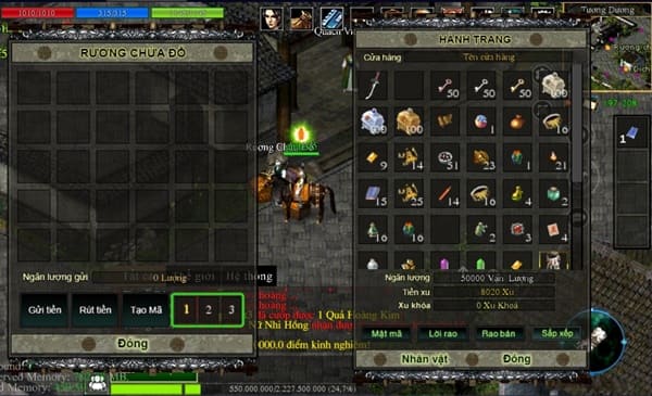 Hướng dẫn cách mở rương 2 võ lâm 1