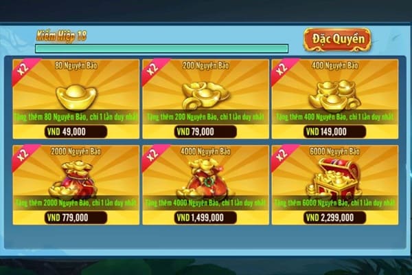 Nạp thẻ võ lâm truyền kỳ mobile
