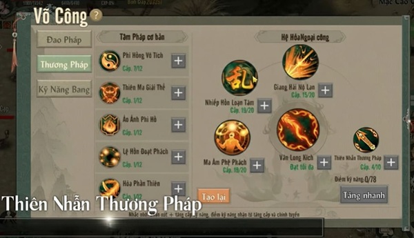 Cách tăng điểm Thiên Nhẫn Thương võ lâm