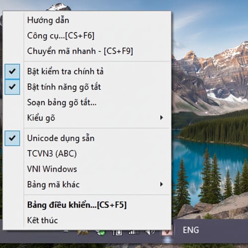 Tắt phần mềm Unikey