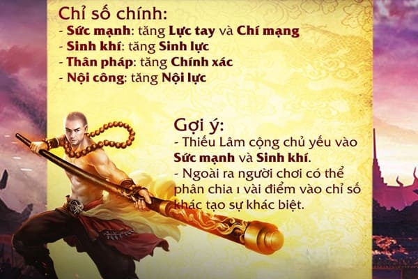 cách tăng điểm thiếu lâm võ lâm 1