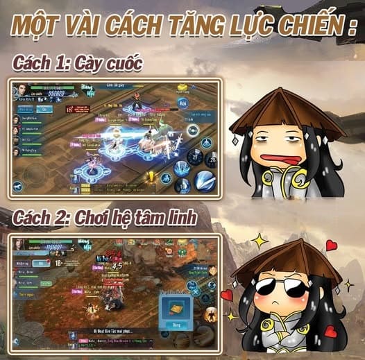 Cách tăng lực chiến trong vltk mobile