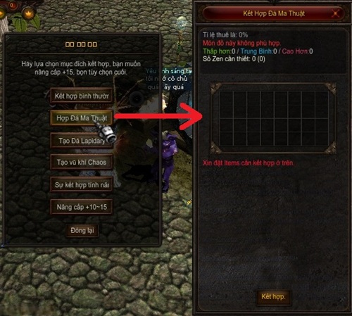 Hướng dẫn ép Magic Stone trong MU Online