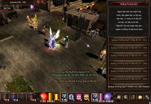 Hướng dẫn cách đi Quảng Trường Quỷ MU online