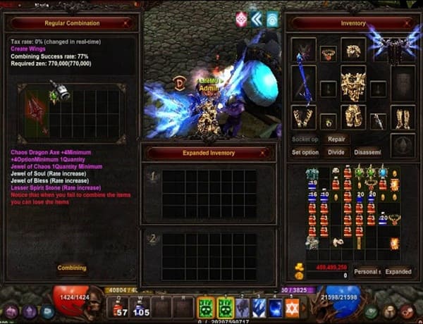 cách ép cánh cấp 3 (Wing 3) MU online
