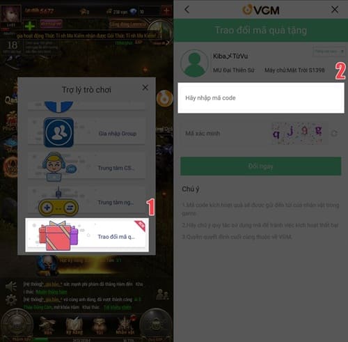 Bước 2 - Code mu đại thiên sứ h5 mới nhất
