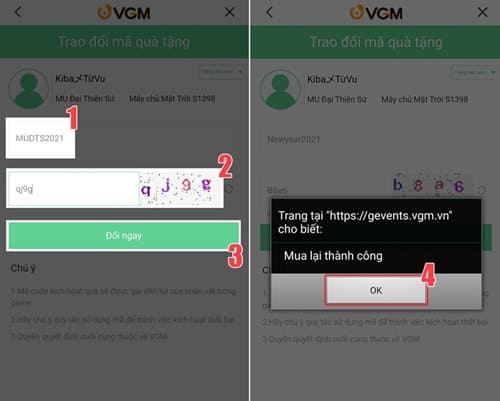 Bước 3 - Code mu đại thiên sứ h5 mới nhất