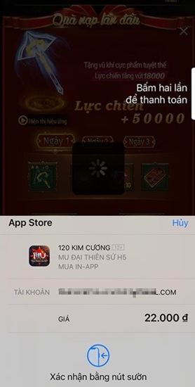 Bước 3 - Nạp tiền game mu đại thiên sứ h5