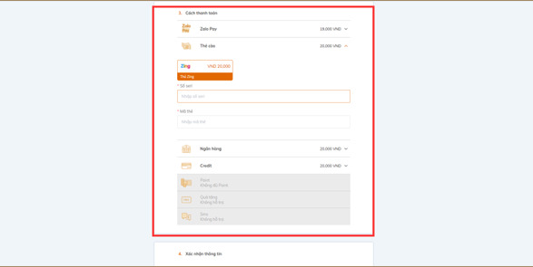 Bước 5 - Nạp thẻ mu awaken