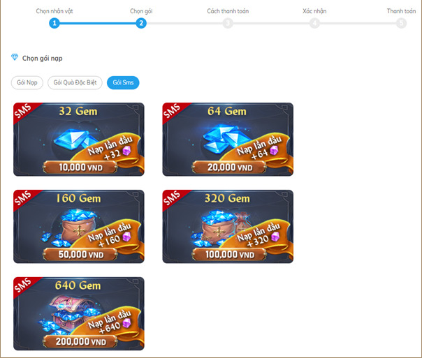 SMS - Cách nạp game mu awaken