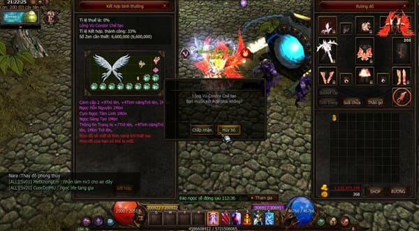 Cách xoay lông vũ Condor mu online