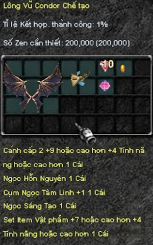 cách xoay lông vũ condor