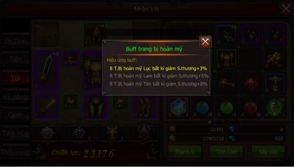 Hệ Thống Trang bị theo bộ - Cách lên lực chiến mu origin