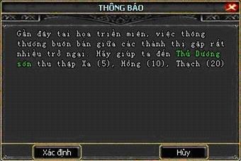 Nhiệm vụ Trữ Hàng Tân Thủ Thôn