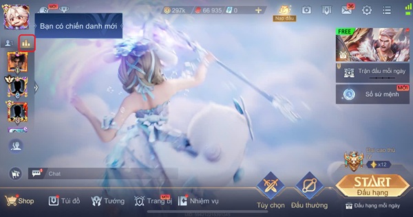 Cách xem điểm lực chiến liên quân