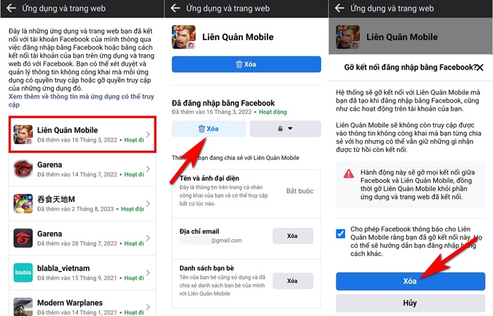 Cách xóa tài khoản liên quân