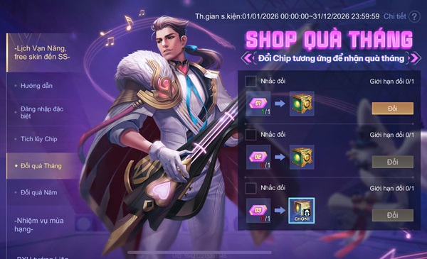 Lịch vạn năng liên quân