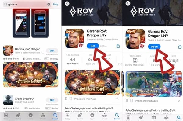 Cách tải Liên Quân Thái Lan trên iOS