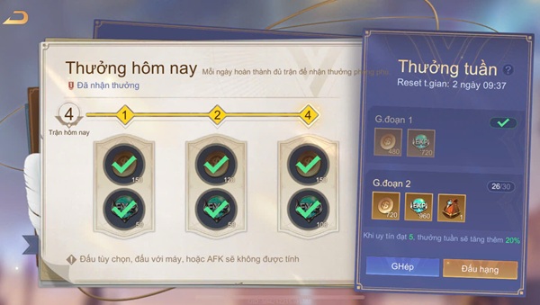 Cách kiếm vàng nhanh trong liên quân mobile