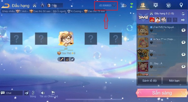 Cách tìm id phòng trong liên quân