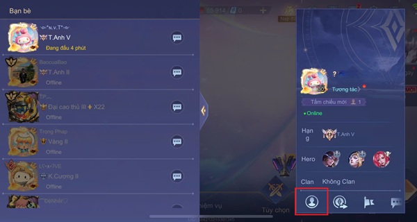 Cách xem lịch sử đấu liên quân của người khác