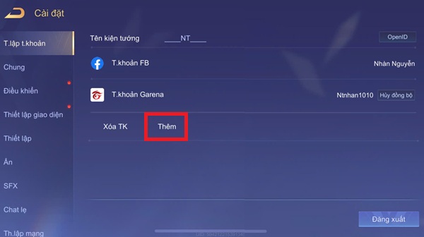 Cách xóa tài khoản liên quân