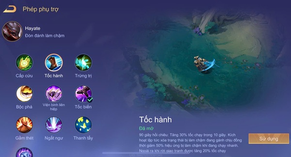 Phép phụ trợ tốc hành trong liên quân